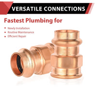 3/4" Press Copper x 3/4" Female Threaded Adapter (Lead Free) Plumbingsell