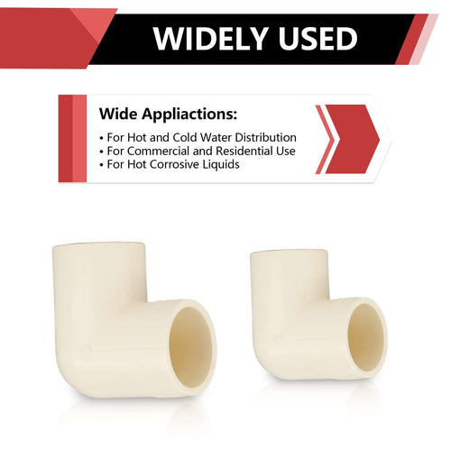 1/2" CPVC CTS 90° Elbow (Socket)