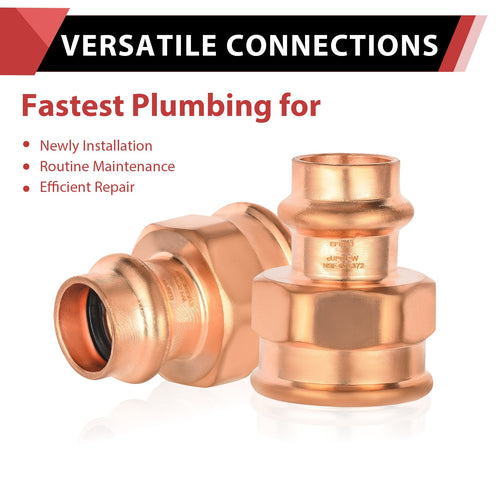 1/2" Press Copper x 3/4" Female Threaded Adapter (Lead Free) Plumbingsell