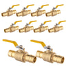 10 Pcs 1" PEX Expansion Ball Valve, Yellow (Lead Free) Plumbingsell