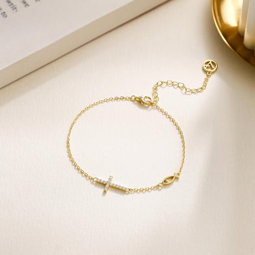 Pray Cross Jesus Fish Bracelet vanimy