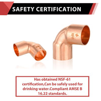 10 Pcs 1-1/2" 90º Short Radius Copper Elbow at Wholesale Price