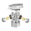 5/8" OD Compr. x 3/8" OD Compr. x 3/8" OD Compr. Dual Angle Stop Valve, Multi Turn(Lead Free)