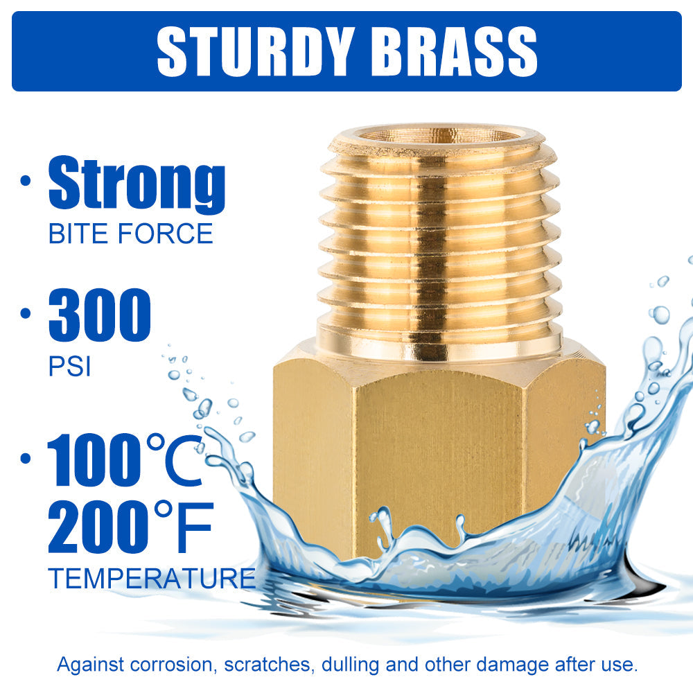 1/4" MNPT x 1/4" FNPT Brass Connector