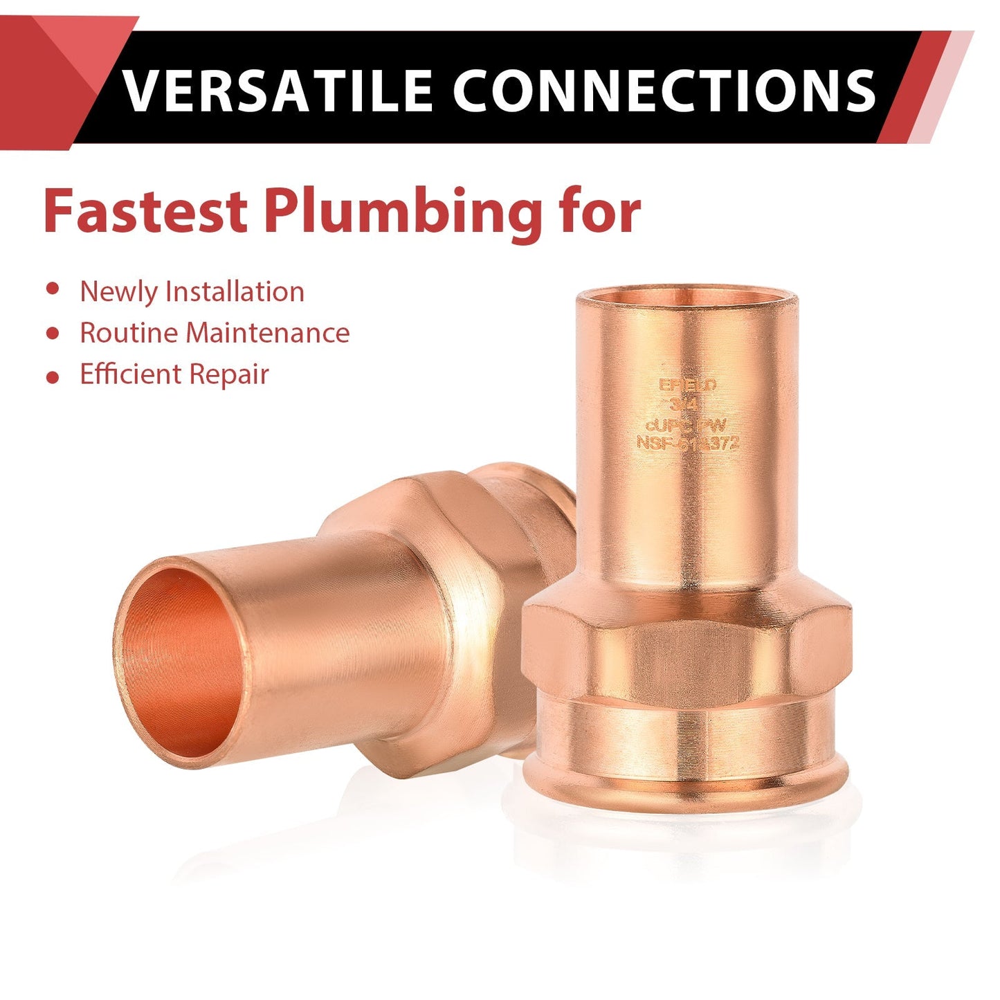 30 Pcs 3/4" FTG Press x 3/4" Female Threaded Copper Street Adapter (Lead Free)