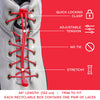 Red Quick Lock No Tie Elastic Shoelaces The Original Stretchlace