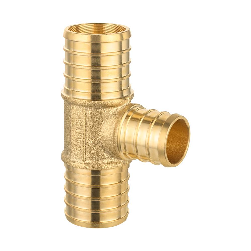 PEX-B Crimp 1" PEX x 1" PEX x 3/4" PEX Reducing Tee (Lead Free)