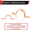 1-1/2" Copper Pipe Straps, Two Hole Plumbingsell