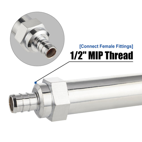 1/2" PEX Crimp x 3/4" Hose Bibb, 8" Anti Siphon Frost Free Sillcock Plumbingsell