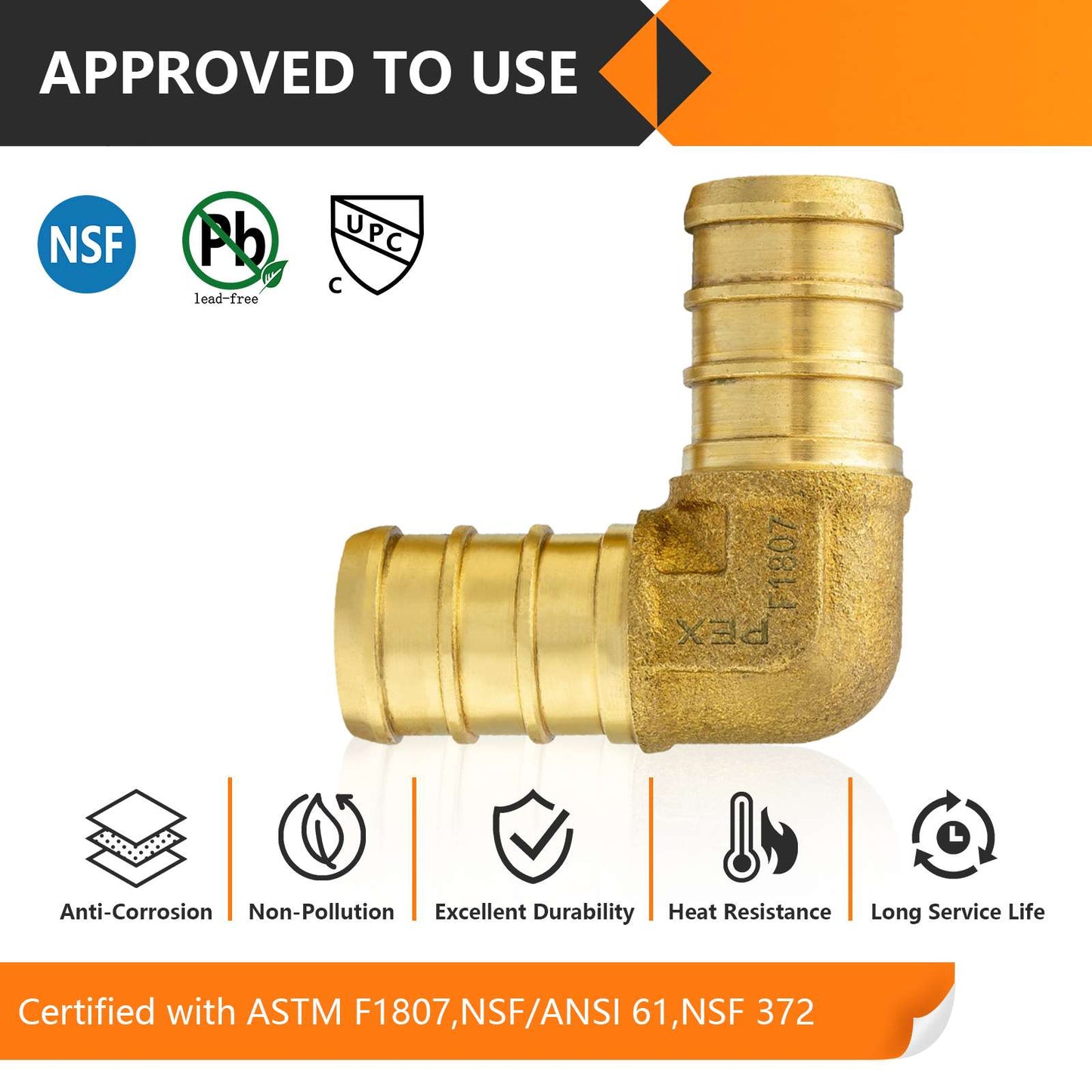 PEX-B Crimp Elbow 3/4" PEX x 3/4" PEX (Lead Free)
