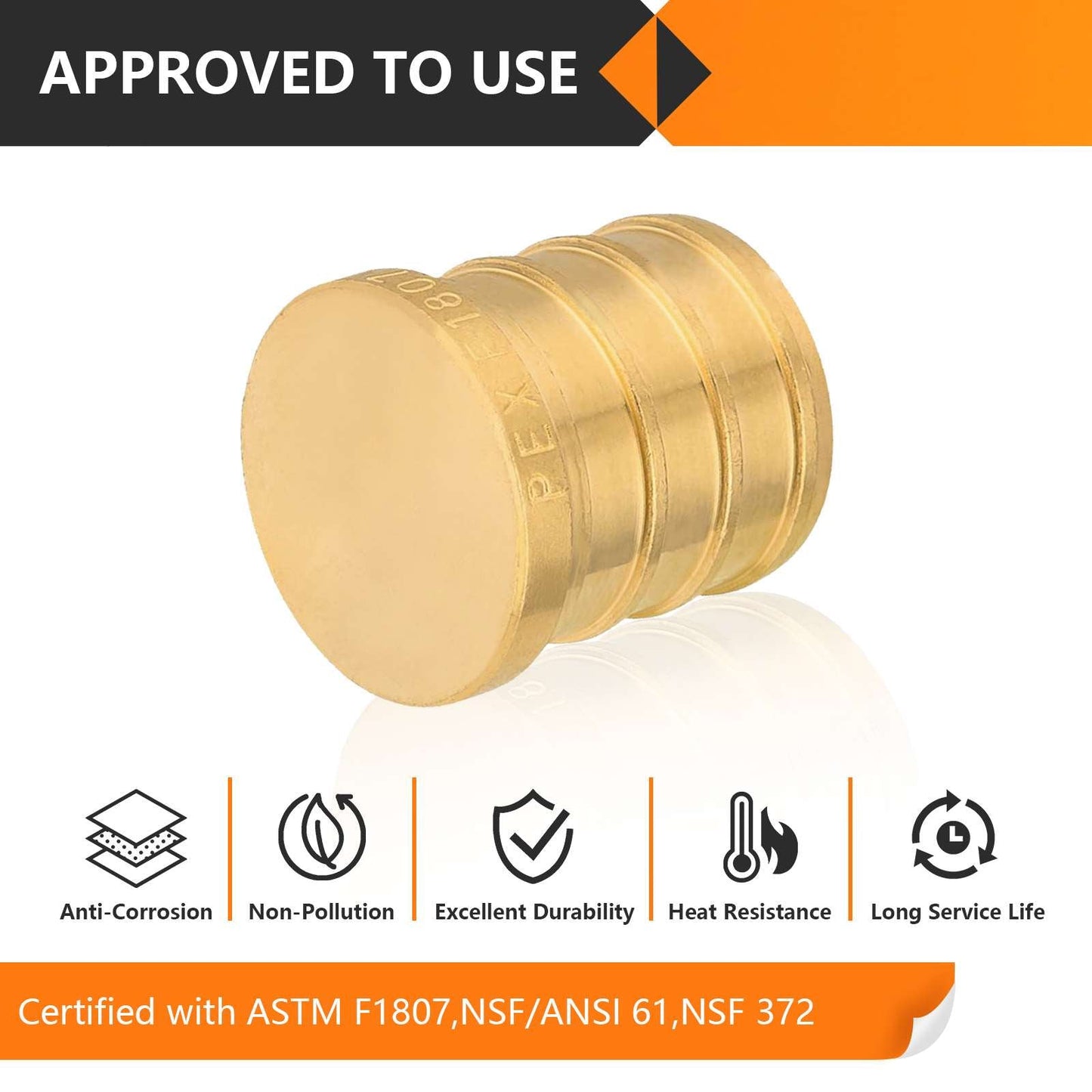 PEX-B Crimp 1" Plug (Lead Free)