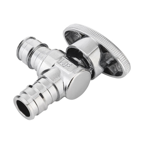 1/2" x 1/2" PEX Expansion Angle Stop Valve, 1/4 Turn (Lead Free) Plumbingsell