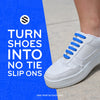 Blue Stretchy Tieless Silicone Elastic Shoelaces | 20 Straps The Original Stretchlace