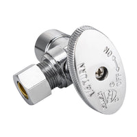 1/2" Sweat x 3/8" OD Compr. Angle Stop Valve, 1/4 Turn (Lead Free)