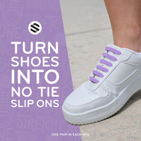 Purple Stretchy Tieless Silicone Elastic Shoelaces | 16 Straps The Original Stretchlace