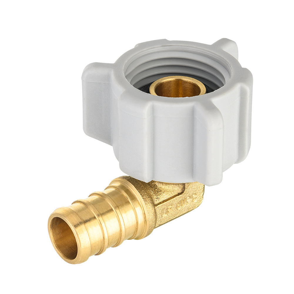 PEX-B Crimp 1/2" PEX X 1/2" Female NPT Swivel Elbow (Lead Free)