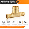 PEX-B Crimp 1/2" PEX x 1/2" PEX x 3/4" PEX Reducing Tee (Lead Free) Plumbingsell