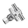 10 Pcs 1/2" PEX Crimp x 1/2" PEX Crimp x 3/8" OD Compr. Tee Stop Valve, 1/4 Turn (Lead Free) Plumbingsell
