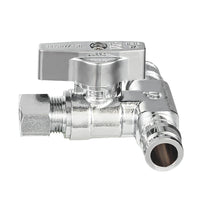 1/2" PEX Expansion x 1/2" PEX Expansion x 3/8" OD Compr. Tee Stop Valve, 1/4 Turn (Lead Free) Plumbingsell