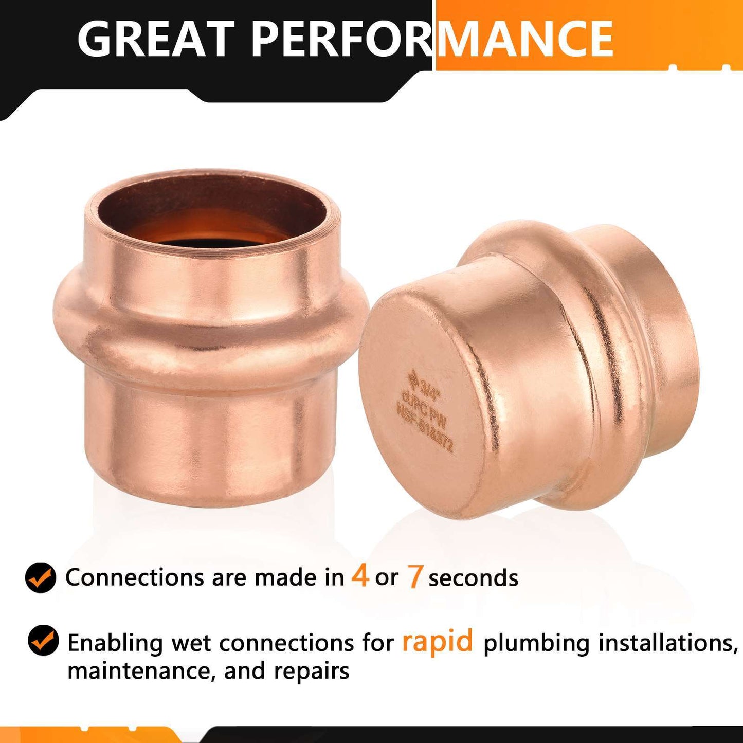 3/4" Press Copper Cap (Lead Free)