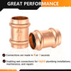 1" Press Copper Coupling w/Stop (Lead Free) Plumbingsell