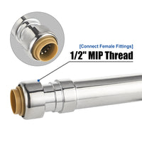 1/2" Push Fit x 3/4" Hose Bibb, 10" Anti Siphon Frost Free Sillcock