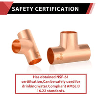 1-1/2" X 1-1/2" X 1-1/2" Copper Tee Plumbingsell