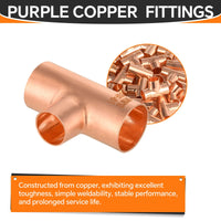 30 Pcs 1" x 1" x 1/2" Copper Reducing Tee at Wholesale Price