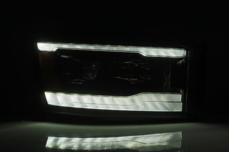 AlphaRex 06-08 Dodge Ram PRO-Series Halogen Projector Headlights Black