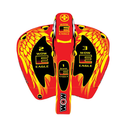 WOW Sports Wow Eagle 1-3 Person Hybrid Towable Water Tube For Pool and Lake Jupiter Gear