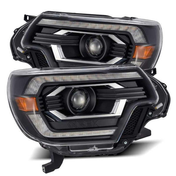 AlphaRex 12-15 Toyota Tacoma PRO-Series Halogen Projector Headlights Black OffRoadUSA.com