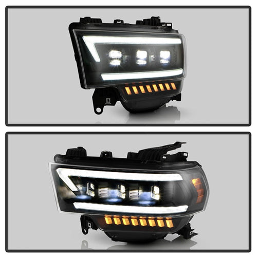 Spyder 19-22 Dodge Ram 2500/3500 (Halogen Model Only) Proj. Headlights (PRO-YD-DR19HDHALAP-SEQ-BK) OffRoadUSA.com