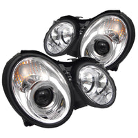 Spyder Mercedes Benz CLK 98-02 Projector Headlights Halogen Model- LED Halo Chrm PRO-YD-MBCLK98-HL-C OffRoadUSA.com