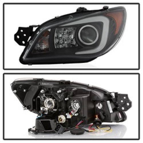 Spyder Subaru WRX 2006-2007 Projector Headlights - Halogen Only - Black PRO-YD-SWRX06-LBDRL-BK OffRoadUSA.com