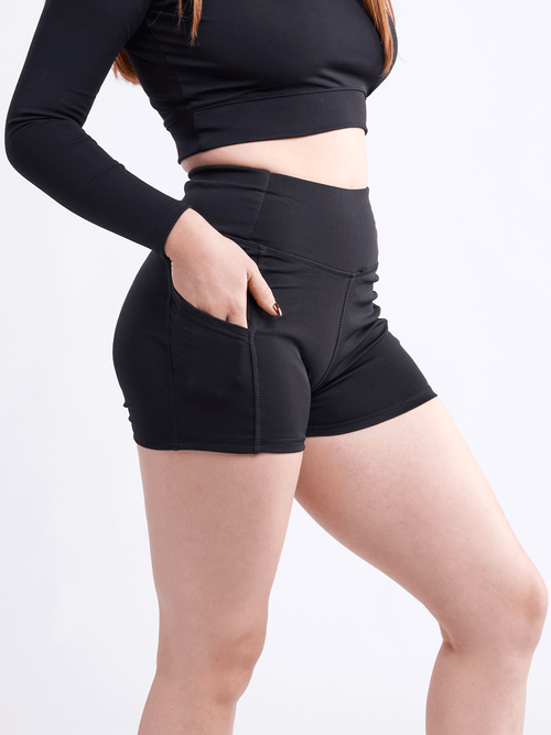 JupiterGear High-Waisted Athletic Shorts with Side Pockets Jupiter Gear