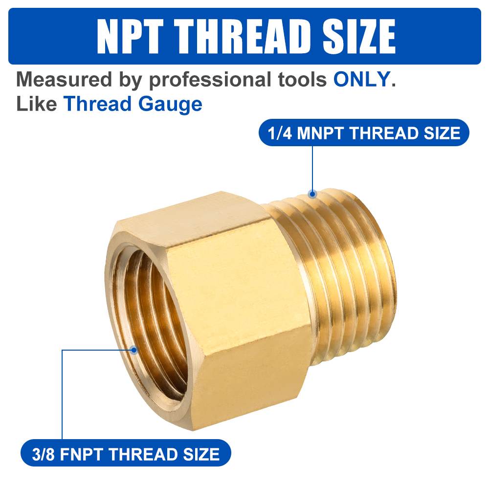 1/4" M x 3/8" F NPT Connector