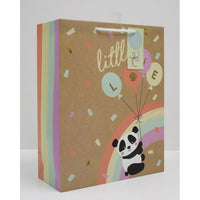 Way to Celebrate Baby All Occasion Extra Large Brown Paper Gift Bag Panda Rainbow, 12" x 5" x 15" EasyOptionXY LLC
