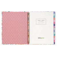 2023-2024 Mintgreen Weekly/Monthly Spiral Planner, 8.5" x10.5", Wildflower EasyOptionXY LLC