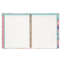 2023-2024 Mintgreen Weekly/Monthly Spiral Planner, 8.5" x10.5", Wildflower EasyOptionXY LLC