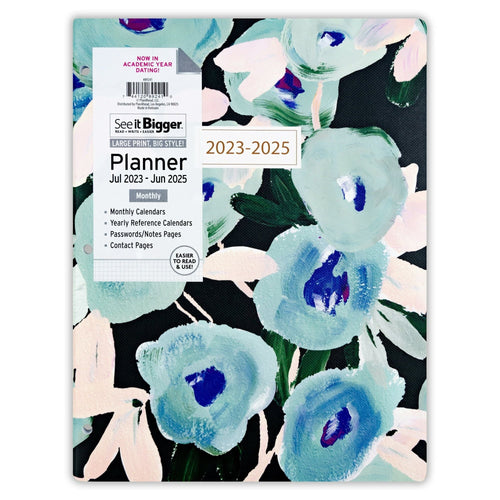 See It Bigger Monthly Planner, April 2023 - June 2025, (8.5" x 11") Teal EasyOptionXY LLC