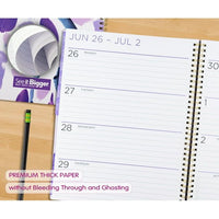 See It Bigger Monthly/Weekly Planner, April 2023 - June 2024 (11" x 9.75") Purple EasyOptionXY LLC