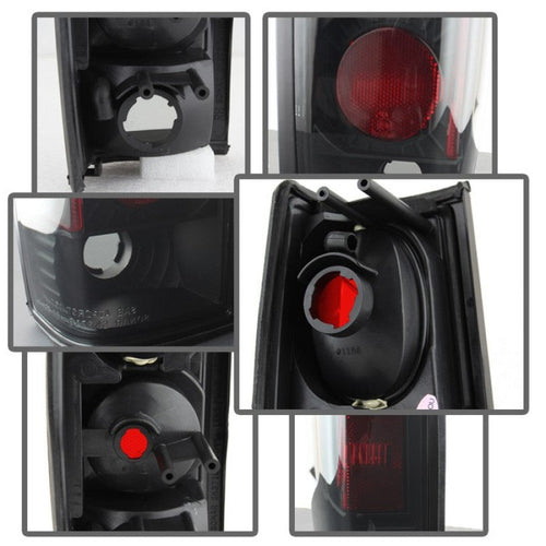 Spyder Nissan Hardbody 86-97 Euro Style Tail Lights Black Smoke ALT-YD-NH86-BSM OffRoadUSA.com
