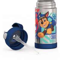Thermos Kids Stainless Steel Vacuum Insulated Funtainer Straw Water Bottle, Paw Patrol, 12 fl oz EasyOptionXY LLC
