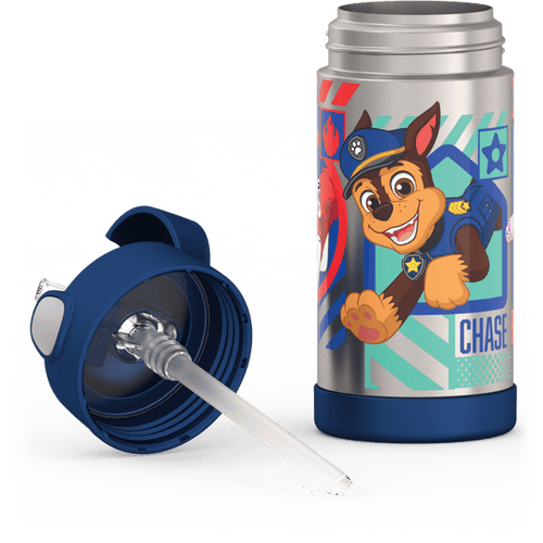Thermos Kids Stainless Steel Vacuum Insulated Funtainer Straw Water Bottle, Paw Patrol, 12 fl oz EasyOptionXY LLC