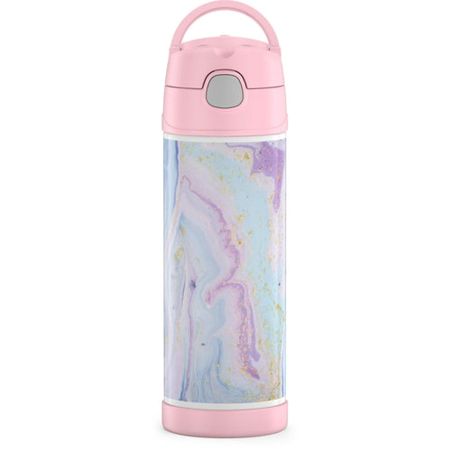 Thermos Stainless Steel Vacuum Insulated Funtainer Water Bottle, Pink Dreamy, 16 fl oz EasyOptionXY LLC