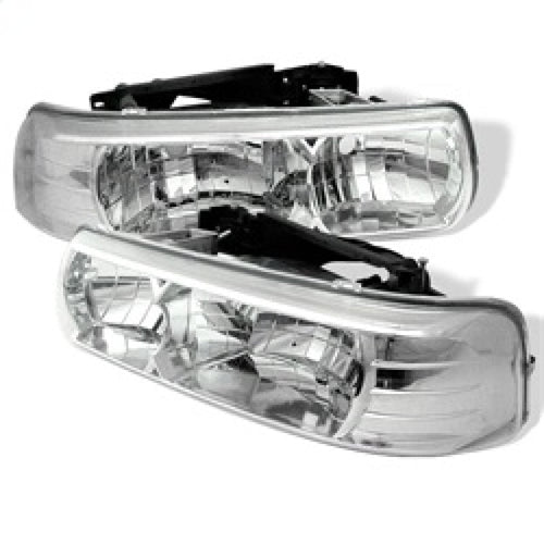 Spyder Chevy Silverado 1500/2500 99-02 Crystal Headlights Chrome HD-YD-CSIL99-C OffRoadUSA.com