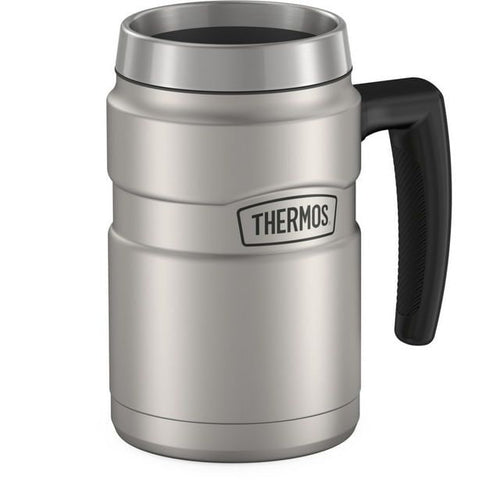 Thermos 16 Oz Vacuum Insulated Desk Mug, Matte Stainless Steel EasyOptionXY LLC