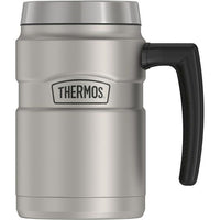 Thermos 16 Oz Vacuum Insulated Desk Mug, Matte Stainless Steel EasyOptionXY LLC