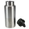 Ozark Trail 36 oz Silver and Black Double Wall Vacuum Sealed Stainless Steel Water Bottle with Wide Mouth Lid EasyOptionXY LLC