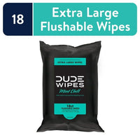 DUDE Wipes Flushable Wipes, XL Wet Wipes Travel Pack, Mint Chill, 18 Count EasyOptionXY LLC